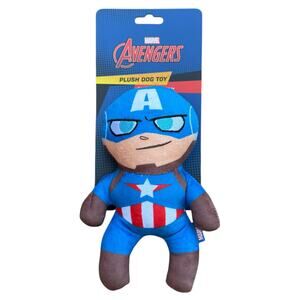 Marvel‎ Avengers Captain America Rope Dog Toy Squeaky Crinkle Thrash Toss NWT